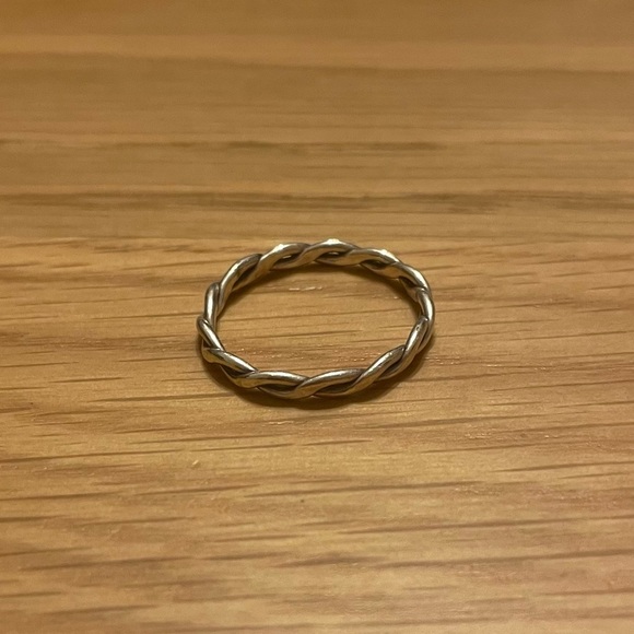 Handmade Silver Woven Ring - 17mm - Picture 2 of 5